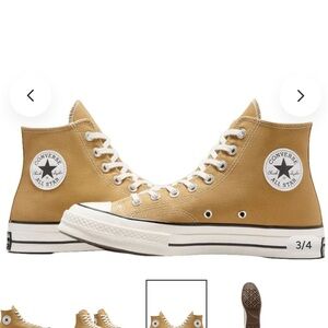 Tan Converse High Tops